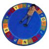 KIDCARPET.COM Colors Alphabet Circle Learning Rug 6' Round | Alphabet Nursery Area Rug | Educational, for Children's Classroom | for Kids Playroom view 4