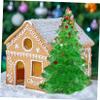 CATIEBYE Miniature Christmas Tree Ornament Handmade Resin Craft Decorative Xmas Tree for Desktop Holiday Decor for Table Dining Centerpiece view 2