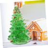 CATIEBYE Miniature Christmas Tree Ornament Handmade Resin Craft Decorative Xmas Tree for Desktop Holiday Decor for Table Dining Centerpiece view 3