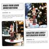 Amosfun Wooden Nutcracker Puppet Figure Festive Christmas Decoration for Home Office Charming Desktop Xmas Ornament for Holiday Cheer view 2