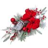 Beatifufu Stair Swag Christmas Garland Bowknot Decor Teardrop Swag for Fireplace Window and Holiday Home Decoration view 1