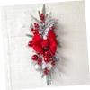 Beatifufu Stair Swag Christmas Garland Bowknot Decor Teardrop Swag for Fireplace Window and Holiday Home Decoration view 2