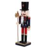 RORPOIR Wooden Nutcracker Soldier Figurine Festive Xmas Desktop Decor for Home Office and Garden Unique Holiday Ornament for Christmas Celebrations view 1