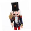 RORPOIR Wooden Nutcracker Soldier Figurine Festive Xmas Desktop Decor for Home Office and Garden Unique Holiday Ornament for Christmas Celebrations view 3