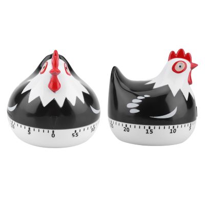 LUCKDANO Chicken Pattern Kitchen Countdown Timer for Cooking Baking, PP Material, Suitable for Home Chef and Bakers (Black)
