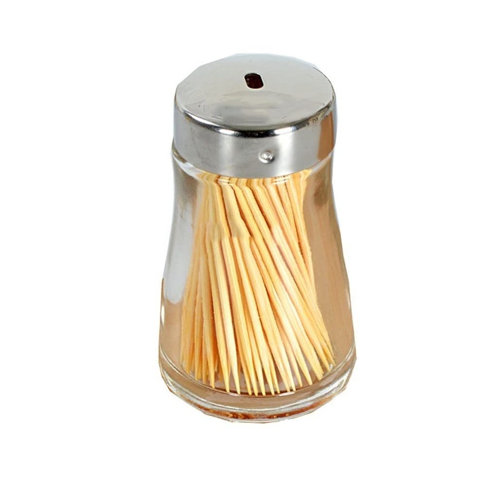 Toothpick Dispenser Toothpick Box Thickened Glass Bottle Transparent Toothpick Jar Household Daily Necessities Restaurant Kitchen Toothpick Box Toothpicks For Appetizers