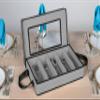 Flatware Storage Case - Durable 5 Compartment Silverware Storage Container Box with Removable Lid and Easy to Carry Handles - Large Capacity Keeps Your Cutlery Organized & Protected - Gray view 2