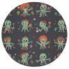 Dwrepo Round Seat Cushion Many Zombies Chair Cushions Non Slip Removable Chair Pad Stool Cushion Stool Seat Cover for Couch Sofa Floor Office Kitchen 15.3 Inch view 1