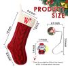 guccde Christmas Stockings with Initials, Personalized Embroidered Monogram 18 Inches Knitted Christmas Stockings Fireplace Xmas Stockings for Kids,Family Holiday Party Decoration Red Letter D view 4