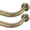 Lwiiom 2 Pack Wrap Around Curtain Rod for Windows 28-150", Internal Splicing 1 Inch Diameter Disc, Adjustable Room Darkening Curtain with Aluminum Finials and Brackets, Antique Bronze view 1