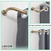 Lwiiom 2 Pack Wrap Around Curtain Rod for Windows 28-150", Internal Splicing 1 Inch Diameter Disc, Adjustable Room Darkening Curtain with Aluminum Finials and Brackets, Antique Bronze view 3