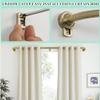 Lwiiom 2 Pack Wrap Around Curtain Rod for Windows 28-150", Internal Splicing 1 Inch Diameter Disc, Adjustable Room Darkening Curtain with Aluminum Finials and Brackets, Antique Bronze view 4