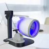 OSKOPWRC Turbo Engine Desk Fan with Red Light, Novelty Jet Engine Shape Turbofan, 2-in-1 Personal Cooling Fan for Bedroom Home Office (Blue) view 4