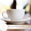 Tea Coffee Cups Plates Stand, 8 Pcs Metal Mug Organizer Rack, Cup And Saucer Display Stand, Golden Finish Teacup And Coffee Mug Rack Saucer Holders view 4