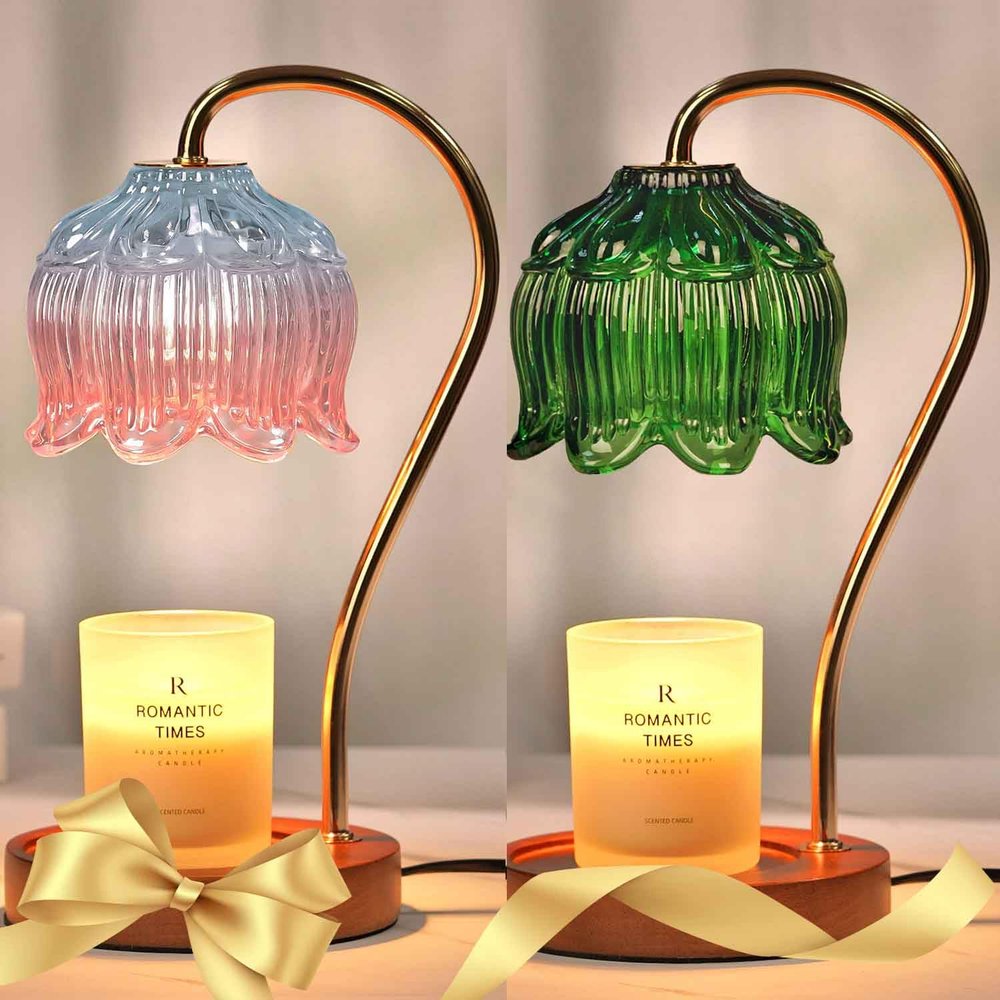 Funistree Flower Candle Warmer Lamp with Timer, Electric Candle Warmer Lamp, Birthday Gifts for Women, Mom, Female Friend