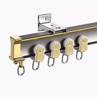 Curtain Track Gliders with Clips, Bay Windows/Dressing Room/Shower Corner Curved Adjustable Curtain Tracks and Fittings(Wall Mount,40ft/1219cm)