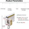 Curtain Track Gliders with Clips, Bay Windows/Dressing Room/Shower Corner Curved Adjustable Curtain Tracks and Fittings(Wall Mount,40ft/1219cm) view 2