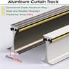 Curtain Track Gliders with Clips, Bay Windows/Dressing Room/Shower Corner Curved Adjustable Curtain Tracks and Fittings(Wall Mount,40ft/1219cm) view 3