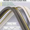 Curtain Track Gliders with Clips, Bay Windows/Dressing Room/Shower Corner Curved Adjustable Curtain Tracks and Fittings(Wall Mount,40ft/1219cm) view 4