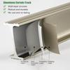 1m-12m Long Black Bendable Ceiling Curtain Railing, L Shape U Shape Flexible Curtain Tracks and Fittings(Wall Mount,1m/3.3ft) view 3