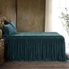 HiEnd Accents Stella Storm Blue Faux Silk Velvet 3 Piece Queen Bedspread view 1