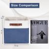Bagnizer Collapsible Fabric Storage Cubes 11x11 Cube Storage Bins, 4 Pack Closet Baskets Box with Handles for Organizing, Shelf, Toys, Clothes, Home, Office, Nursery (Navyblue&White) view 4
