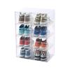 KEFA 8 Pack US 15 XXL Clear Shoe Storage Boxes Stackable, Shoe Organizer Clear Plastic Shoe Boxes, Shoe Case view 1