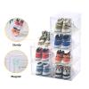 KEFA 8 Pack US 15 XXL Clear Shoe Storage Boxes Stackable, Shoe Organizer Clear Plastic Shoe Boxes, Shoe Case view 3