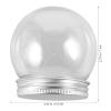 MAGICLULU DIY Snow Globe Jars 4 Inches Plastic Water Globes with Cap Photo for Decor view 3