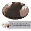 Dwrepo Round Seat Cushion Wild Bear Chair Cushions Non Slip Removable Chair Pad Stool Cushion Stool Seat Cover for Couch Sofa Floor Office Kitchen 15.3 Inch view 4