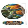Dwrepo Round Seat Cushion Two Parrots Chair Cushions Non Slip Removable Chair Pad Stool Cushion Stool Seat Cover for Couch Sofa Floor Office Kitchen 15.3 Inch view 2