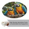 Dwrepo Round Seat Cushion Two Parrots Chair Cushions Non Slip Removable Chair Pad Stool Cushion Stool Seat Cover for Couch Sofa Floor Office Kitchen 15.3 Inch view 4