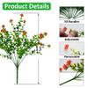 AevrBlos Artificial Mums Fall Flowers for Outdoors Fake Plants, 16 Bundles Faux Eucalyptus Flower Plants UV Resistant No Fade Faux Shrubs Home Garden Thanksgiving Porch Patio Autumn Decoration view 3