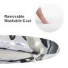 Dwrepo Round Seat Cushion Young Penguins with Snow Chair Cushions Non Slip Removable Chair Pad Stool Cushion Stool Seat Cover for Couch Sofa Floor Office Kitchen 15.3 Inch view 3