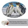 Dwrepo Round Seat Cushion Young Penguins with Snow Chair Cushions Non Slip Removable Chair Pad Stool Cushion Stool Seat Cover for Couch Sofa Floor Office Kitchen 15.3 Inch view 4