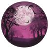 Dwrepo Round Seat Cushion Purple Moon Chair Cushions Non Slip Removable Chair Pad Stool Cushion Stool Seat Cover for Couch Sofa Floor Office Kitchen 15.3 Inch view 1