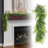 AwnPro 25PCS Artificial Vine Green Leaf Garland 20" Fake Hanging Leaves Faux Foliage Plants for Wedding Party Garden Home Office Wall Decoration (Green) view 1