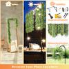 AwnPro 25PCS Artificial Vine Green Leaf Garland 20" Fake Hanging Leaves Faux Foliage Plants for Wedding Party Garden Home Office Wall Decoration (Green) view 3