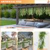 AwnPro 25PCS Artificial Vine Green Leaf Garland 20" Fake Hanging Leaves Faux Foliage Plants for Wedding Party Garden Home Office Wall Decoration (Green) view 4