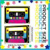 Fuyoooo 4 Pcs 80s 90s Party Favor Boxes 16 x 10 in Large Cassette Player Party Treat Boxes Boom Cassette Tape Hip Hop Decor for Retro 1980s 1990s Christmas Decor Music Neon Birthday Supplies(Classic) view 2
