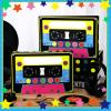 Fuyoooo 4 Pcs 80s 90s Party Favor Boxes 16 x 10 in Large Cassette Player Party Treat Boxes Boom Cassette Tape Hip Hop Decor for Retro 1980s 1990s Christmas Decor Music Neon Birthday Supplies(Classic) view 3