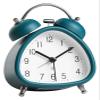 LAGEON Vintage Alarm ClockAlarm Clocks for Heavy Sleepers Silent Metal Twin Bell Alarm Clock, Retro Alarm Clocks Bedside with Night Light Function(Blue) view 1
