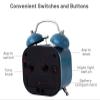 LAGEON Vintage Alarm ClockAlarm Clocks for Heavy Sleepers Silent Metal Twin Bell Alarm Clock, Retro Alarm Clocks Bedside with Night Light Function(Blue) view 4