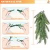 AwnPro 21PCS Artificial Vine Green Leaf Garland 20" Fake Hanging Leaves Faux Foliage Plants for Wedding Party Garden Home Office Wall Decoration (Green Mix) view 2