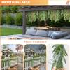AwnPro 21PCS Artificial Vine Green Leaf Garland 20" Fake Hanging Leaves Faux Foliage Plants for Wedding Party Garden Home Office Wall Decoration (Green Mix) view 4