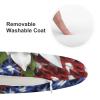 Dwrepo Round Seat Cushion America Patriotic Flower Chair Cushions Non Slip Removable Chair Pad Stool Cushion Stool Seat Cover for Couch Sofa Floor Office Kitchen 15.3 Inch view 3