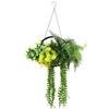 FLORALEAF 2 PcsHanging Artificial Plants with Rings Fake Hanging Plant Greenery for Wall Home Living Room Indoor Outdoor Decoration Yellow Green view 1