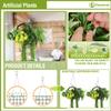 FLORALEAF 2 PcsHanging Artificial Plants with Rings Fake Hanging Plant Greenery for Wall Home Living Room Indoor Outdoor Decoration Yellow Green view 3