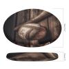 Dwrepo Round Seat Cushion Baseball on Wooden Chair Cushions Non Slip Removable Chair Pad Stool Cushion Stool Seat Cover for Couch Sofa Floor Office Kitchen 15.3 Inch view 2