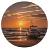 Dwrepo Round Seat Cushion Boat Beach Sunrise Time Nautical Chair Cushions Non Slip Removable Chair Pad Stool Cushion Stool Seat Cover for Couch Sofa Floor Office Kitchen 15.3 Inch view 1